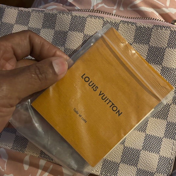 Louis Vuitton Damier Azur Clutch in Cream and Blue - Picture 3 of 6